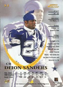 1997 Action Packed #51 Deion Sanders Back