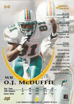 1997 Action Packed #54 O.J. McDuffie Back