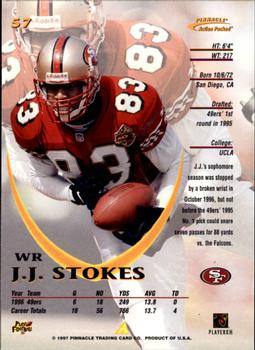 1997 Action Packed #57 J.J. Stokes Back