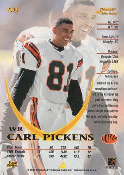 1997 Action Packed #60 Carl Pickens Back