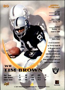 1997 Action Packed #80 Tim Brown Back