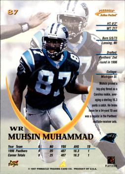 1997 Action Packed #87 Muhsin Muhammad Back
