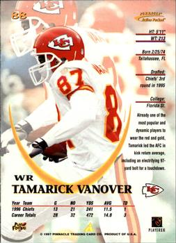 1997 Action Packed #88 Tamarick Vanover Back