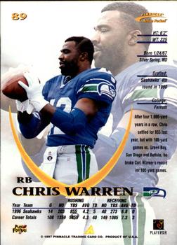 1997 Action Packed #89 Chris Warren Back