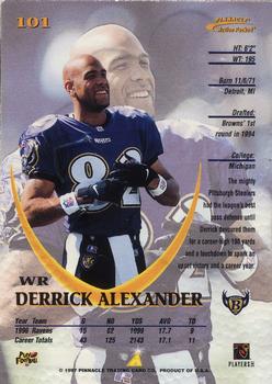 1997 Action Packed #101 Derrick Alexander Back
