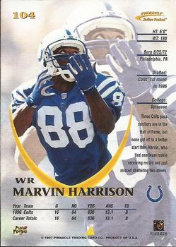 1997 Action Packed #104 Marvin Harrison Back