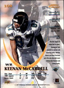 1997 Action Packed #108 Keenan McCardell Back