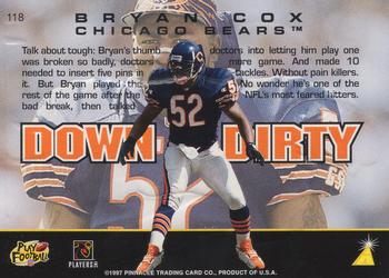 1997 Action Packed #118 Bryan Cox Back