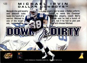 1997 Action Packed #123 Michael Irvin Back