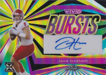 2023 Leaf Vivid - Vivid Bursts Autographs #VB-JH1 Jake Haener Front