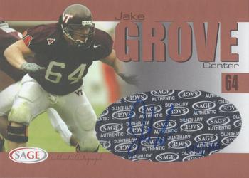2004 SAGE - Autographs Bronze #A14 Jake Grove Front