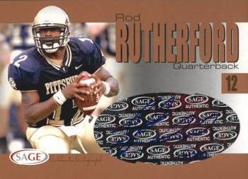 2004 SAGE - Autographs Bronze #A36 Rod Rutherford Front