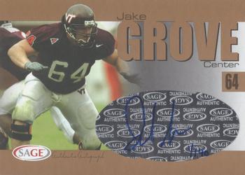 2004 SAGE - Autographs Gold #A14 Jake Grove Front