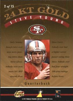 1997 Action Packed - 24K Gold #2 Steve Young Back