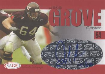 2004 SAGE - Autographs Red #A14 Jake Grove Front