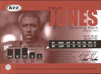 2004 SAGE - Autographs Red #A22 Kevin Jones Back