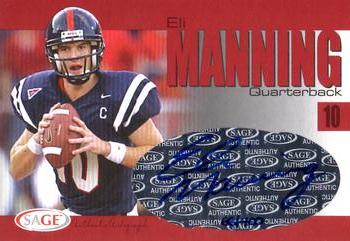 2004 SAGE - Autographs Red #A27 Eli Manning Front