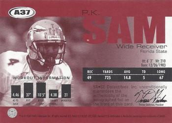 2004 SAGE - Autographs Red #A37 P.K. Sam Back