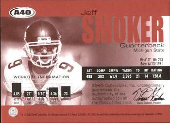 2004 SAGE - Autographs Red #A40 Jeff Smoker Back