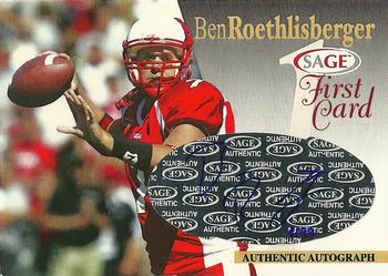 2004 SAGE - First Card Autographs #ABR Ben Roethlisberger Front