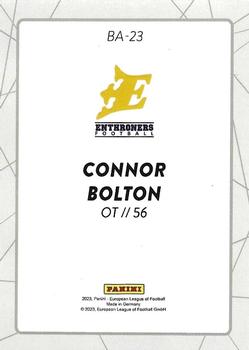 2023 Panini European League of Football - Gold /1 #BA-23 Connor Bolton Back