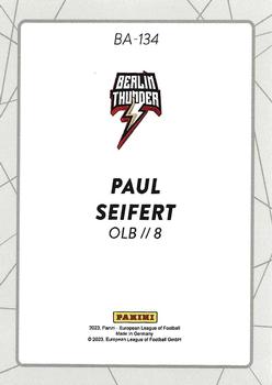 2023 Panini European League of Football - Gold /1 #BA-134 Paul Seifert Back