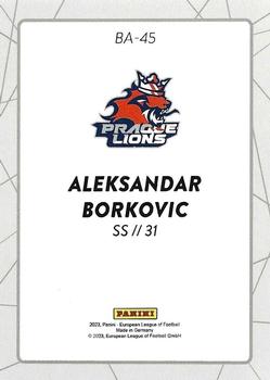 2023 Panini European League of Football - Blue /10 #BA-45 Aleksandar Borković Back