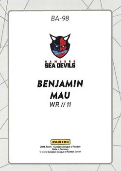 2023 Panini European League of Football - Red /49 #BA-98 Benjamin Mau Back