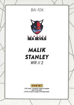 2023 Panini European League of Football - Red /49 #BA-106 Malik Stanley Back
