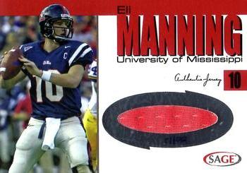 2004 SAGE - Jerseys Red #J11 Eli Manning Front