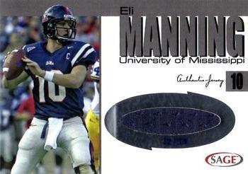 2004 SAGE - Jerseys Silver #J11 Eli Manning Front