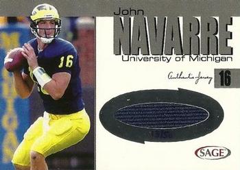 2004 SAGE - Jerseys Silver #J12 John Navarre Front