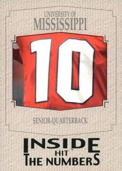 2004 SAGE HIT - Inside the Numbers Emerald #3 Mississippi Quarterback Front