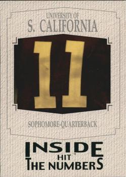 2004 SAGE HIT - Inside the Numbers Emerald #4 USC Quarterback Front