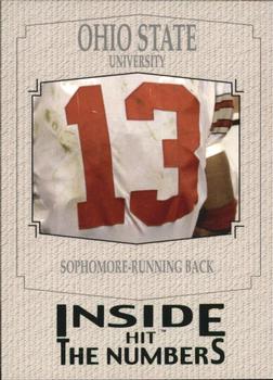 2004 SAGE HIT - Inside the Numbers Emerald #5 Ohio St. Running Back Front