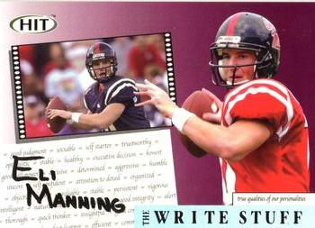 2004 SAGE HIT - The Write Stuff #1 Eli Manning Front