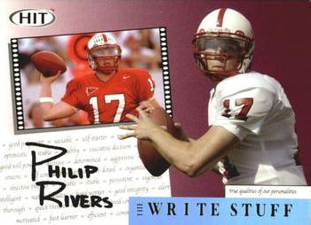 2004 SAGE HIT - The Write Stuff #3 Philip Rivers Front