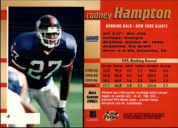 1997 Bowman's Best #4 Rodney Hampton Back