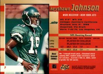 1997 Bowman's Best #7 Keyshawn Johnson Back