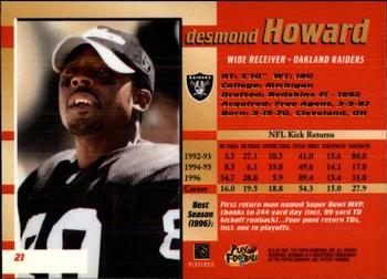 1997 Bowman's Best #21 Desmond Howard Back