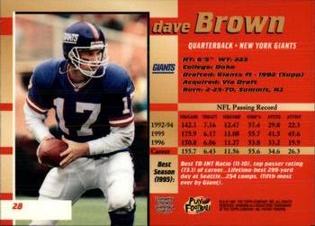 1997 Bowman's Best #28 Dave Brown Back