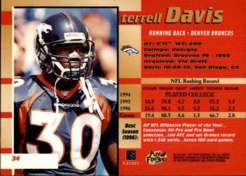 1997 Bowman's Best #34 Terrell Davis Back