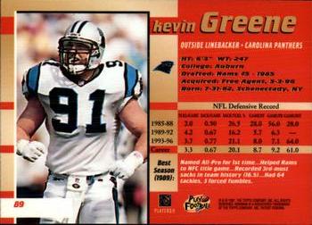 1997 Bowman's Best #89 Kevin Greene Back
