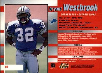 1997 Bowman's Best #98 Bryant Westbrook Back