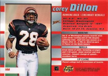 1997 Bowman's Best #108 Corey Dillon Back