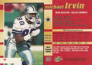 1997 Bowman's Best #91 Michael Irvin Back