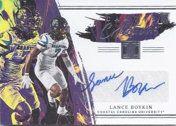 2023 Panini Chronicles Draft Picks - Impeccable Canvas Creations Autographs #CC-LBO Lance Boykin Front