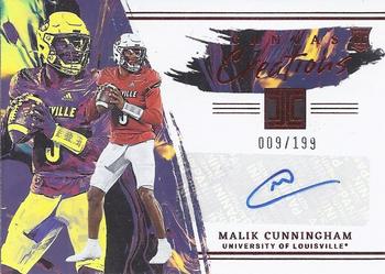 2023 Panini Chronicles Draft Picks - Impeccable Canvas Creations Autographs Red #CC-MCU Malik Cunningham Front