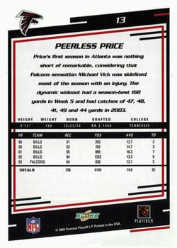 2004 Score - Glossy #13 Peerless Price Back