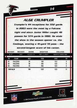2004 Score - Glossy #14 Alge Crumpler Back